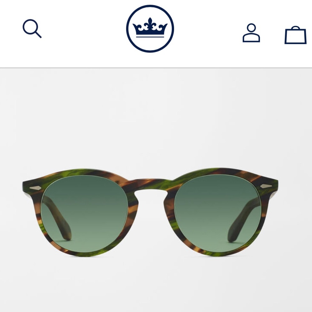 Peter Millar Tortoise Frame Sunglasses with Green Gradient Lenses
